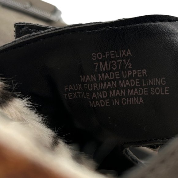 Sole Society Faux Fur Sandals NWT (7 M) - Picture 15 of 16